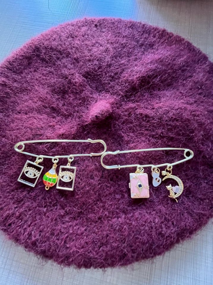 Bohem Tarzı İşlemeli Kadın Broş Seti - Görsel 5