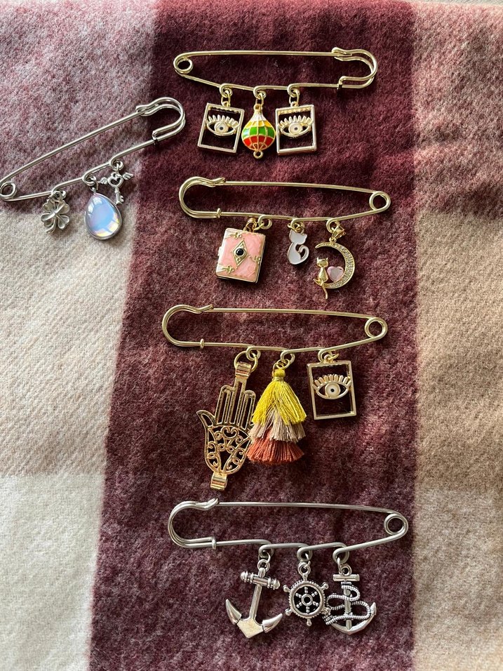 Bohem Tarzı İşlemeli Kadın Broş Seti - Görsel 2