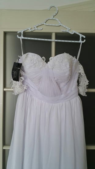 gelinlik nikah elbisesi plaj elbisesi dış çekim beyaz elbise 