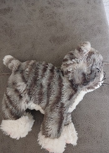 Gri Peluş Kedi Oyuncak - Görsel 3