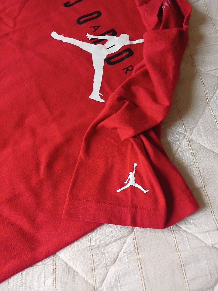 Kırmızı Jordan Baskılı Erkek Tişört - Görsel 4