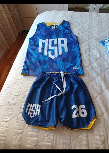 MSA Baskılı Mavi Erkek Spor Takımı