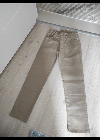 Bej Keten Pantolon