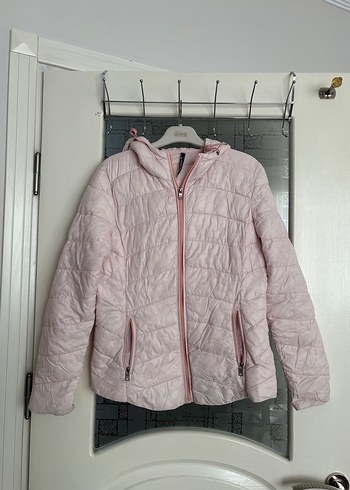 Pembe Fermuarlı Kadın Mont