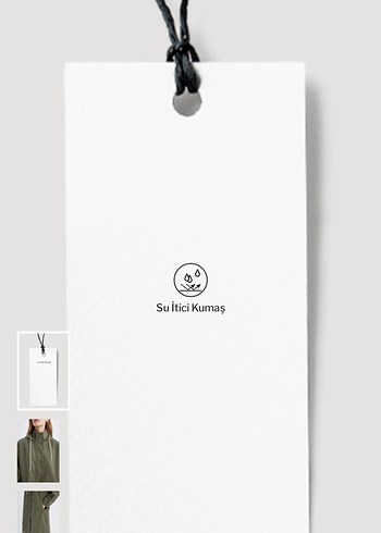 Kadın Haki Uzun Boy Yağmurluk - Görsel 3