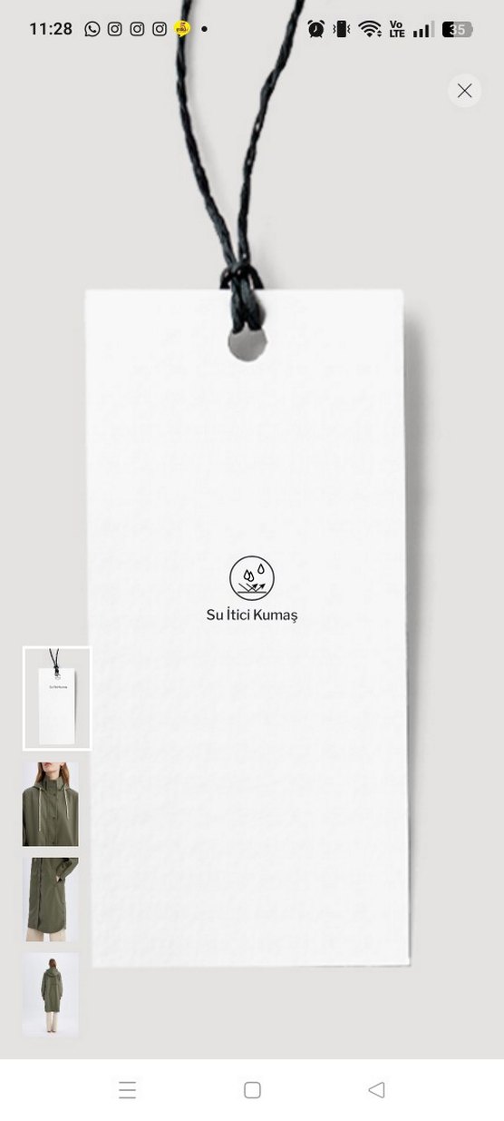 Kadın Haki Uzun Boy Yağmurluk - Görsel 3