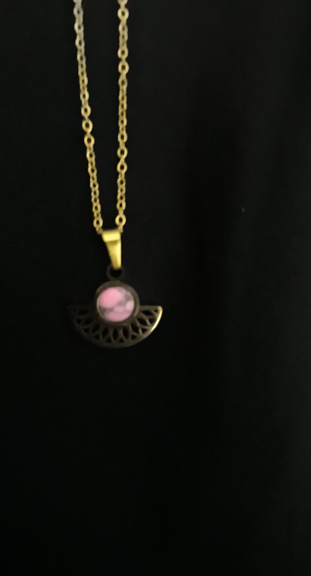 Zincir Detaylı Altın Rengi Midi Kolye - Görsel 2