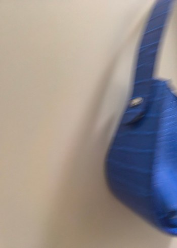 Mavi Yılan Desenli Kadın Çanta - Görsel 4