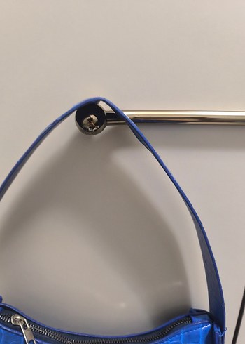 Mavi Yılan Desenli Kadın Çanta - Görsel 5