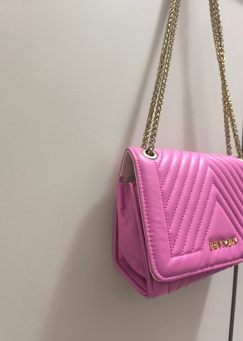 Zincir Detaylı Pembe Kadın Çanta - Görsel 4