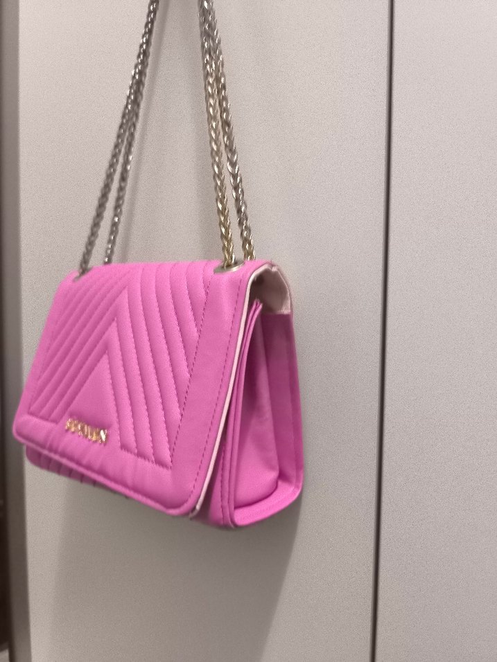 Zincir Detaylı Pembe Kadın Çanta - Görsel 3