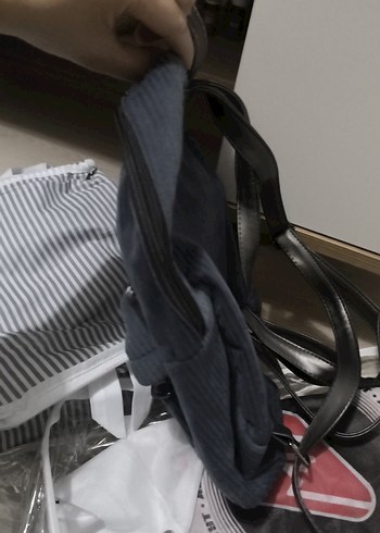 Mavi Kadın Sırt Çantası - Sokak Stili - Görsel 4