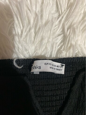 Bershka Crop siyah gömlek
