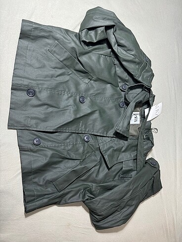 xl Beden ZARA TRF Mumlu Dokulu Crop Trençkot (hiç giyilmedi)