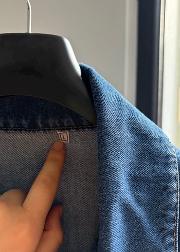 Balenciaga Mavi Düğmeli Kadın Denim Ceket - Görsel 2