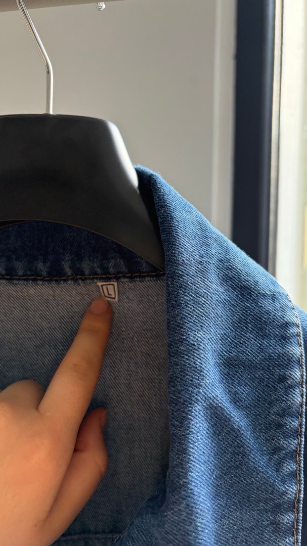 Balenciaga Mavi Düğmeli Kadın Denim Ceket - Görsel 2