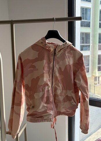 Bershka Pembe fermuarlı  yağmurluk - Görsel 2