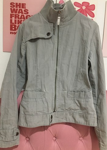 American Vintage Acik Gri Sehir Stili Ceket Vintage Y2k