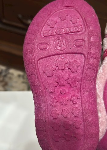 Kız Çocuk Renkli Bağcıklı Sıcak Panduf - Görsel 2