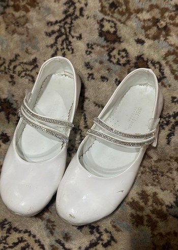 Klasik Beyaz Tokalı Kız Çocuk Babet - Görsel 5