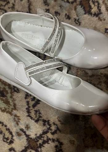 Klasik Beyaz Tokalı Kız Çocuk Babet - Görsel 7