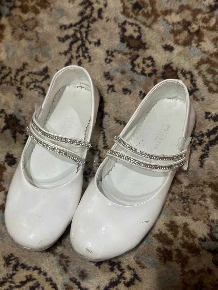 Klasik Beyaz Tokalı Kız Çocuk Babet - Görsel 5