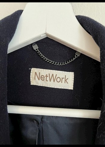 s Beden Lacivert Uzun Network kaşe manto S beden