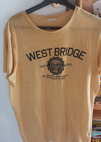 Sarı Baskılı Erkek Kısa Kollu Tişört - Görsel 2