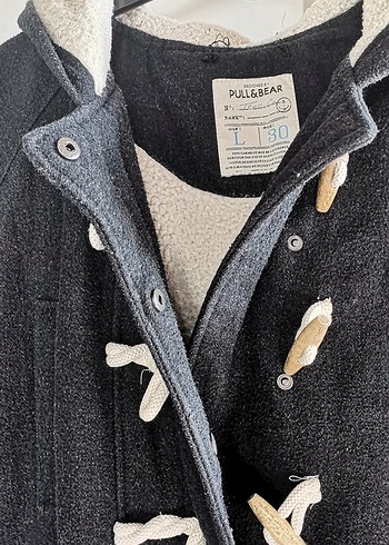 Düğmeli Siyah Midi  Kaban - Görsel 3