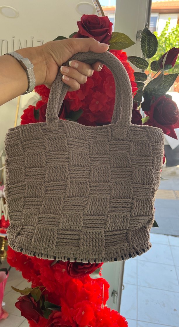 Süet el çantası - Görsel 2