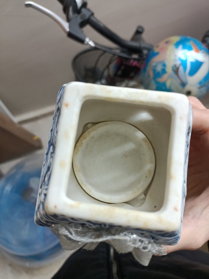 Dantel Detaylı Mavi Vintage Mumluk - Görsel 5