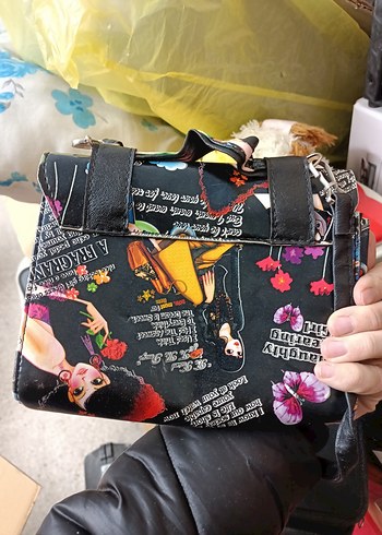 Bohem Desenli Deri Kadın Omuz Çantası - Görsel 2