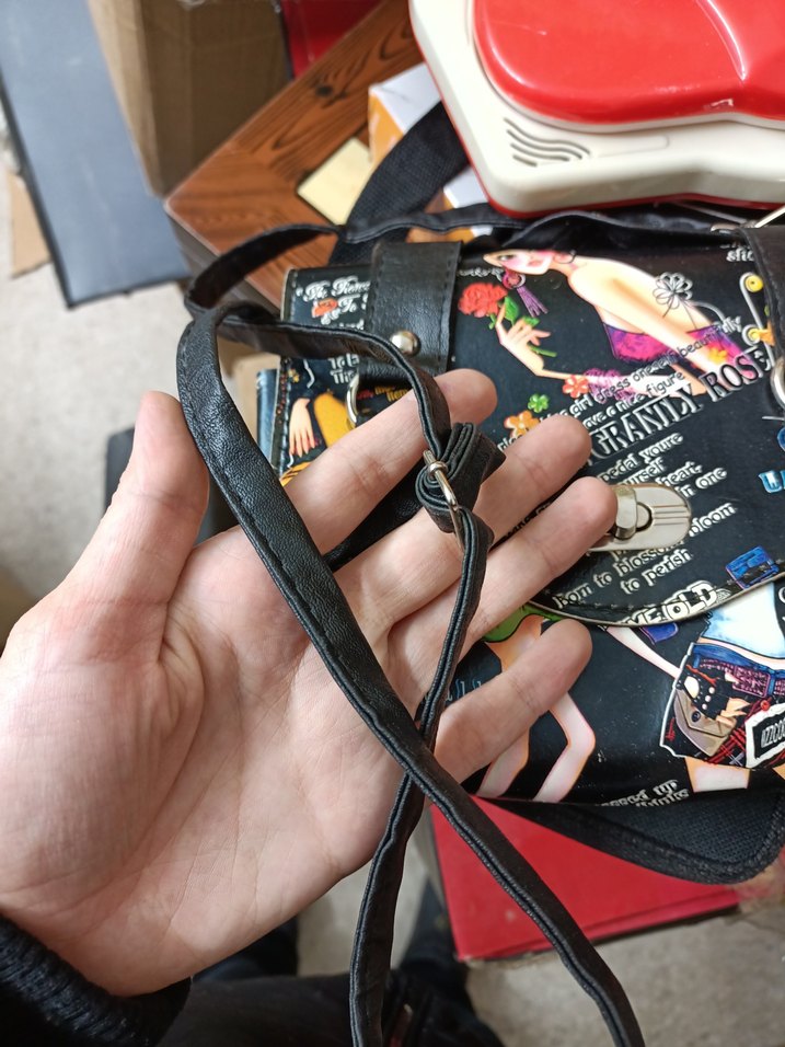 Bohem Desenli Deri Kadın Omuz Çantası - Görsel 4