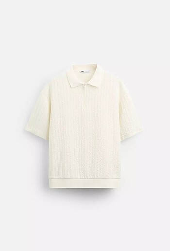 Zara dokulu Polo yaka t-shirt