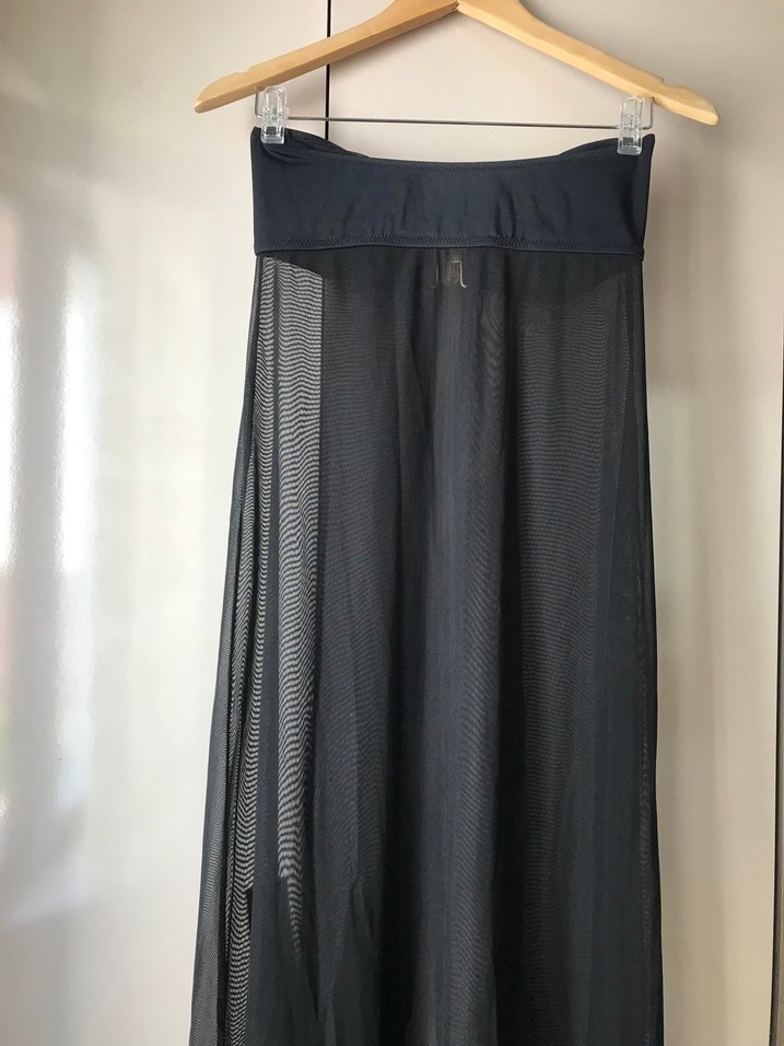 Siyah Askısız Uzun Kadın Pareo - Görsel 4