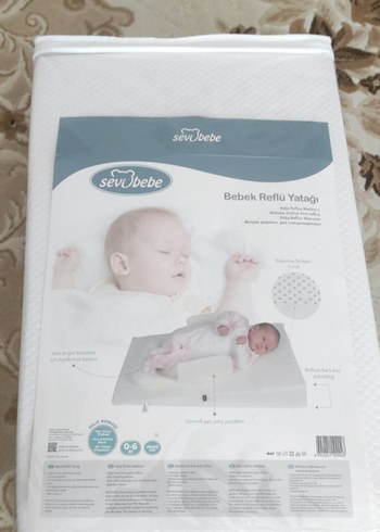 Sevbebe Bebek Reflü Yatağı Beyaz Pamuk - Görsel 5