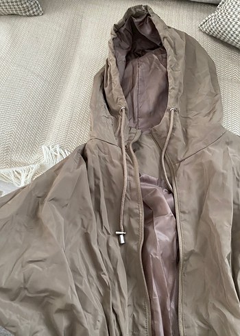 Bej Midi Boy Kadın Yağmurluk - Görsel 4