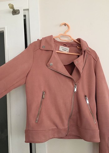 Pembe Süet Kadın Deri Ceket - Görsel 2