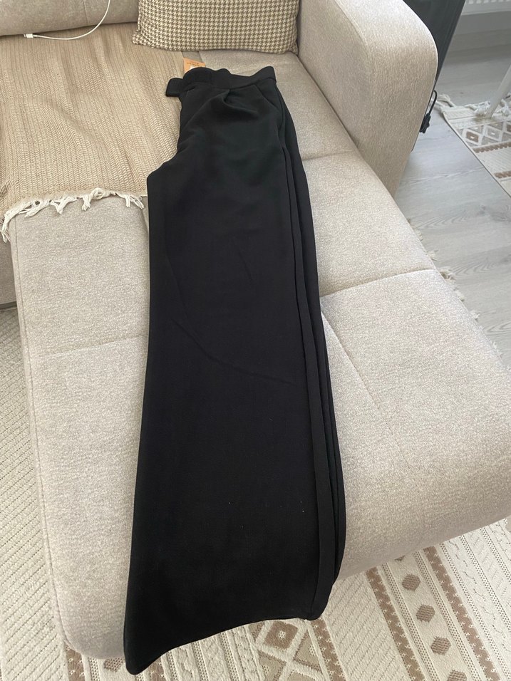 Siyah Kadın Kumaş Pantolon - Görsel 4