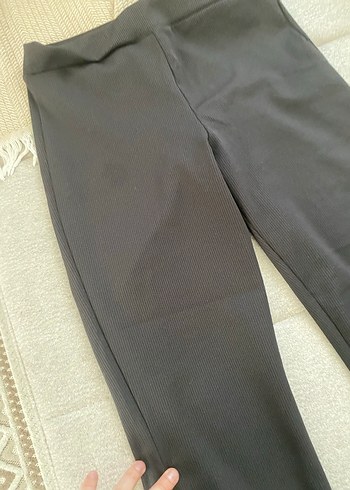 Siyah Kadın Normal Boy İspanyol Paça Pantolon - Görsel 3