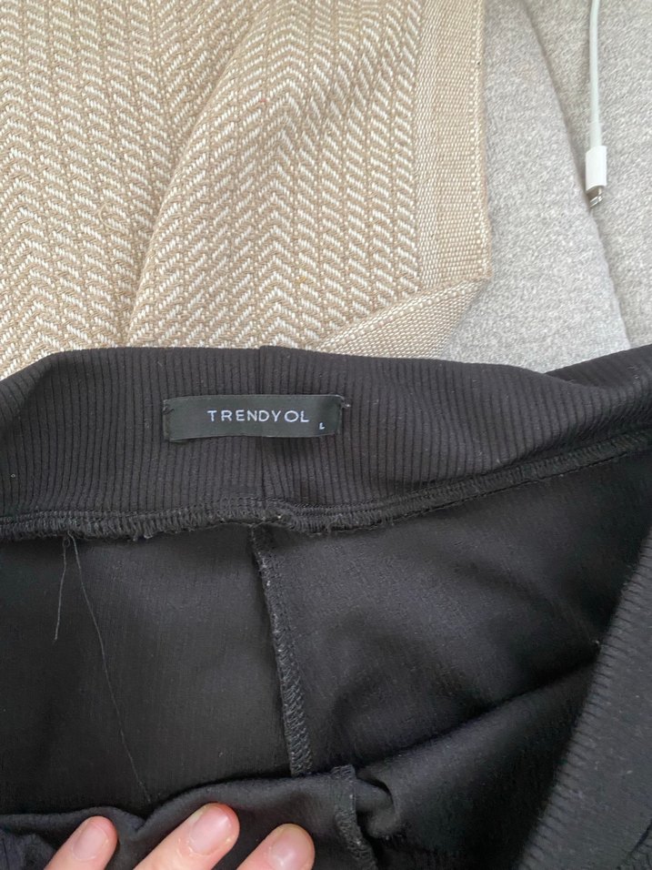 Siyah Kadın Normal Boy İspanyol Paça Pantolon - Görsel 2
