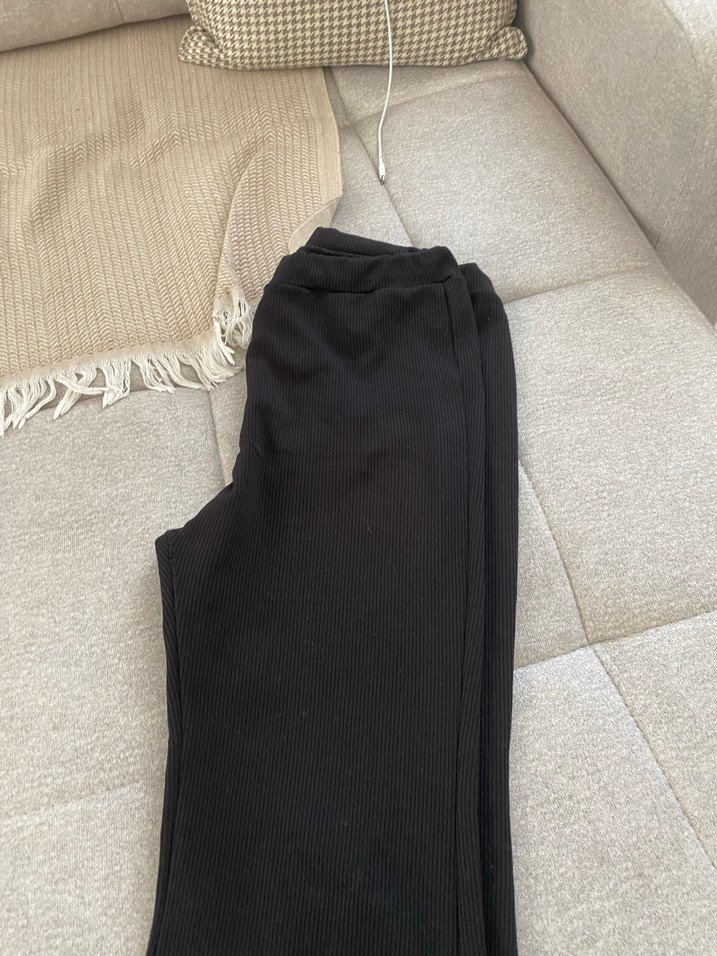 Siyah Kadın tayt Pantolon içi polarlı - Görsel 3