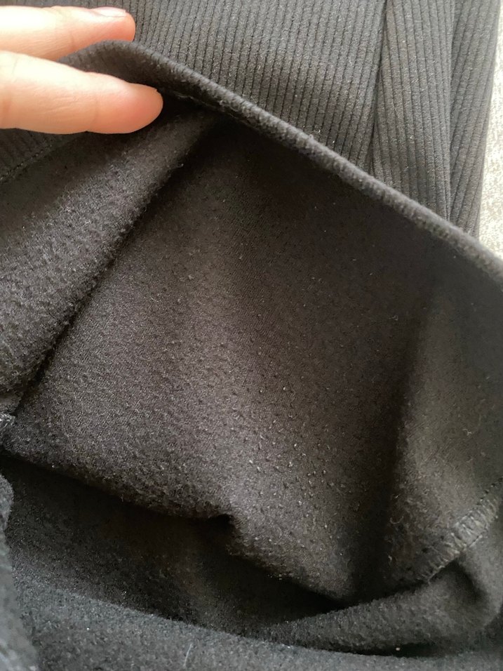 Siyah Kadın tayt Pantolon içi polarlı - Görsel 2