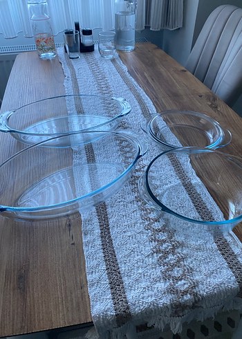 Şeffaf Yuvarlak Fırın Kabı Seti 4 parça - Görsel 4