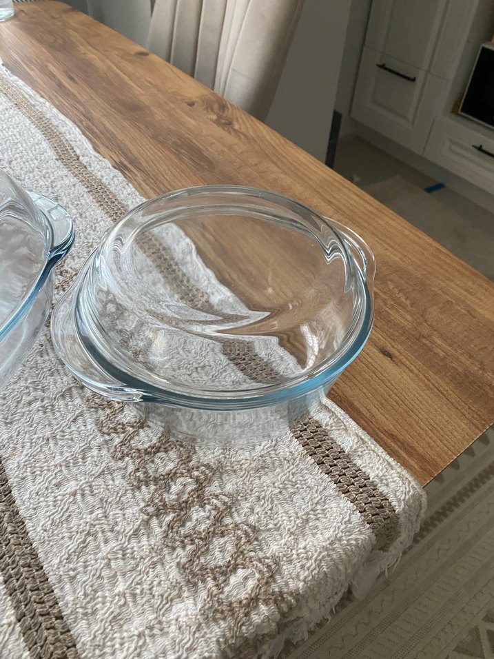 Şeffaf Yuvarlak Fırın Kabı Seti 4 parça - Görsel 3