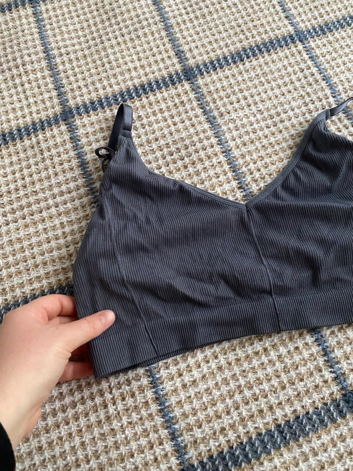 Gri Rahat Kesim İnce Askılı bralet - Görsel 2