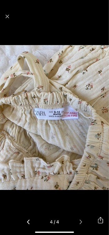 9-12 Ay Beden ten rengi Renk Zara romper