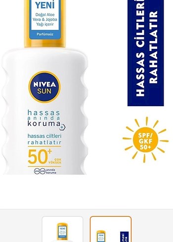 NIVEA Hassas Ciltler İçin Güneş Koruyucu SPF 50+