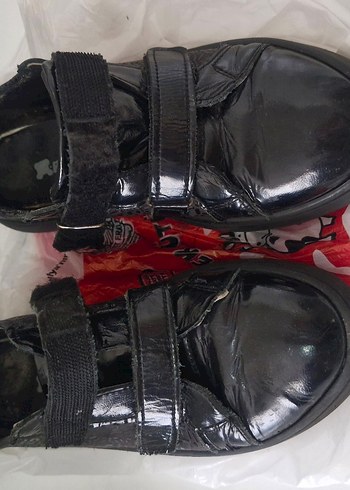 Çocuk Siyah Rugan Tokalı Ayakkabı - Görsel 7