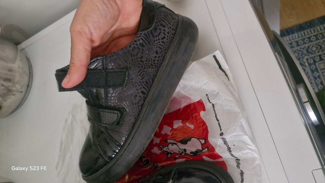 Çocuk Siyah Rugan Tokalı Ayakkabı - Görsel 4